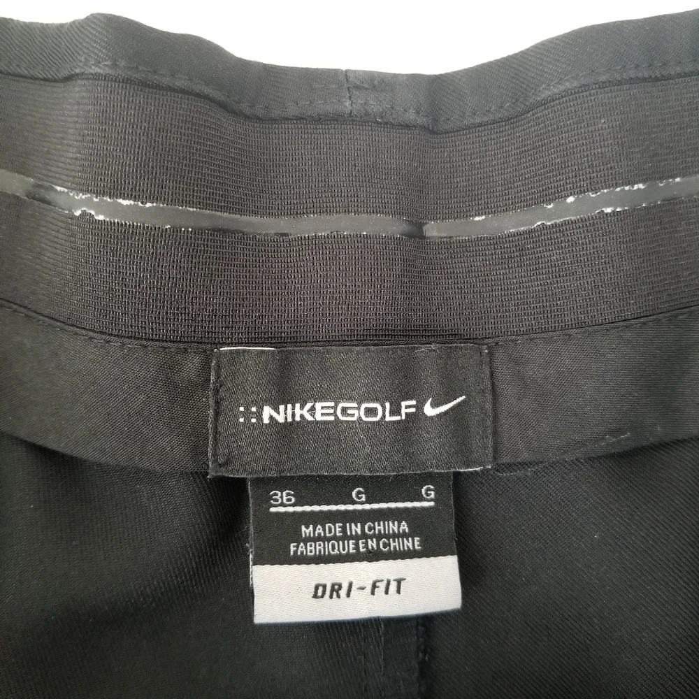 Nike Golf Dri-Fit Black Shorts Size 36 Athletic Casual
